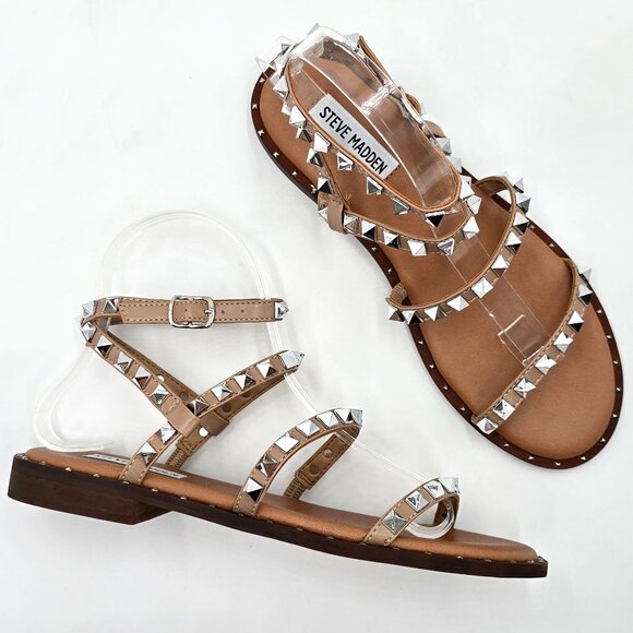Steve Madden Studded Wrap Around Ankle Strap Sandals - NWOT - Picture 1 of 16